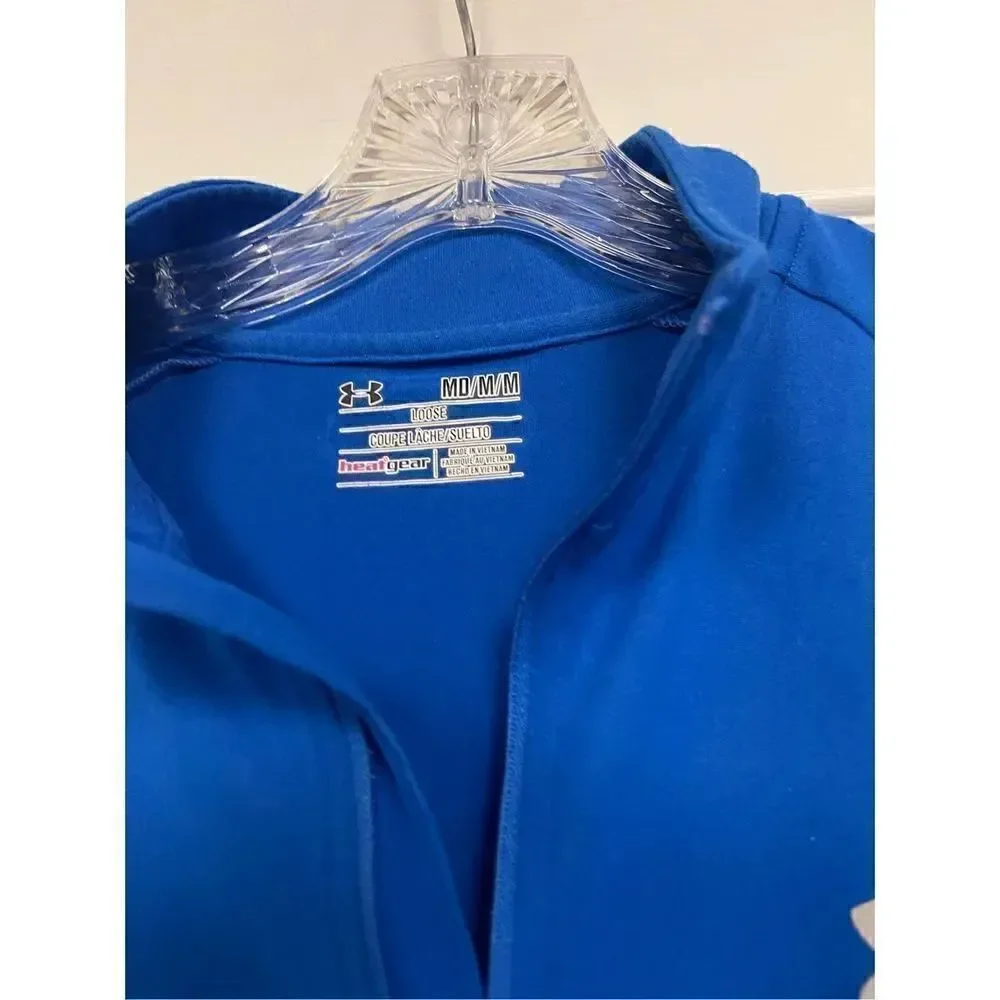 Under Armour, quarter zip, pullover, royal blue, men’s medium